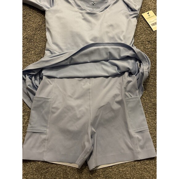 Tuckernuck Step In Sport Dress Size S Light Blue Built-In Shorts Pockets NWT - Picture 6 of 9